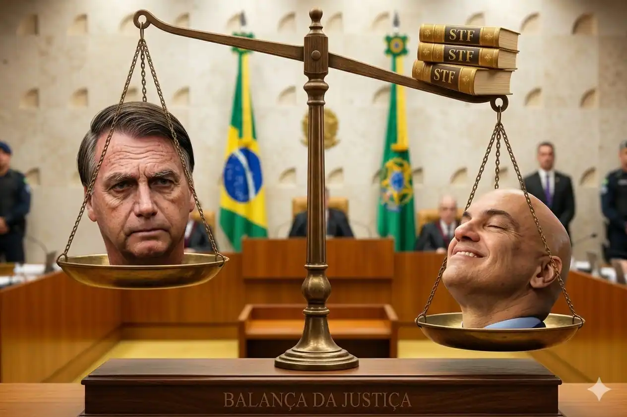 Alexandre de Moraes toma decisões estranhas e autoritárias em relação ao processo de Jair Bolsonaro/Imagem: Montaragem/Reprodução