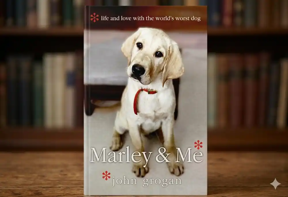 Capa da obra original de John Grogan, que imortalizou o Labrador Marley como um ícone da lealdade canina sem retoques/Imagem: Reprodução